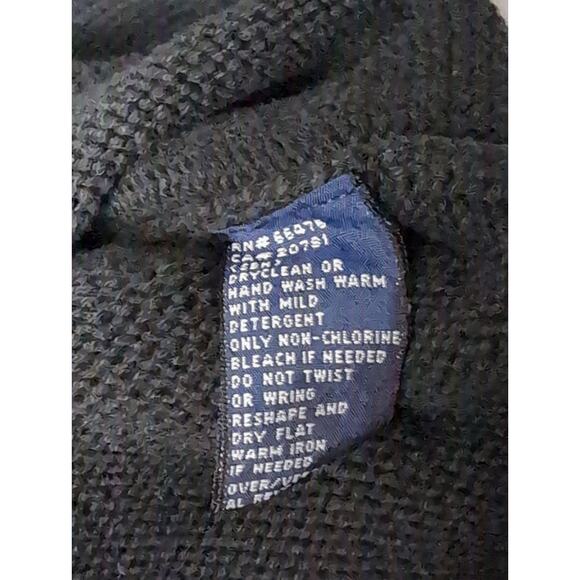 Vintage Tommy Hilfiger embroidered preppy crown logo black turtleneck sweater - Picture 7 of 7